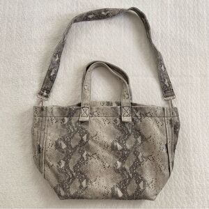 Large Snakeskin Print Tote Bag